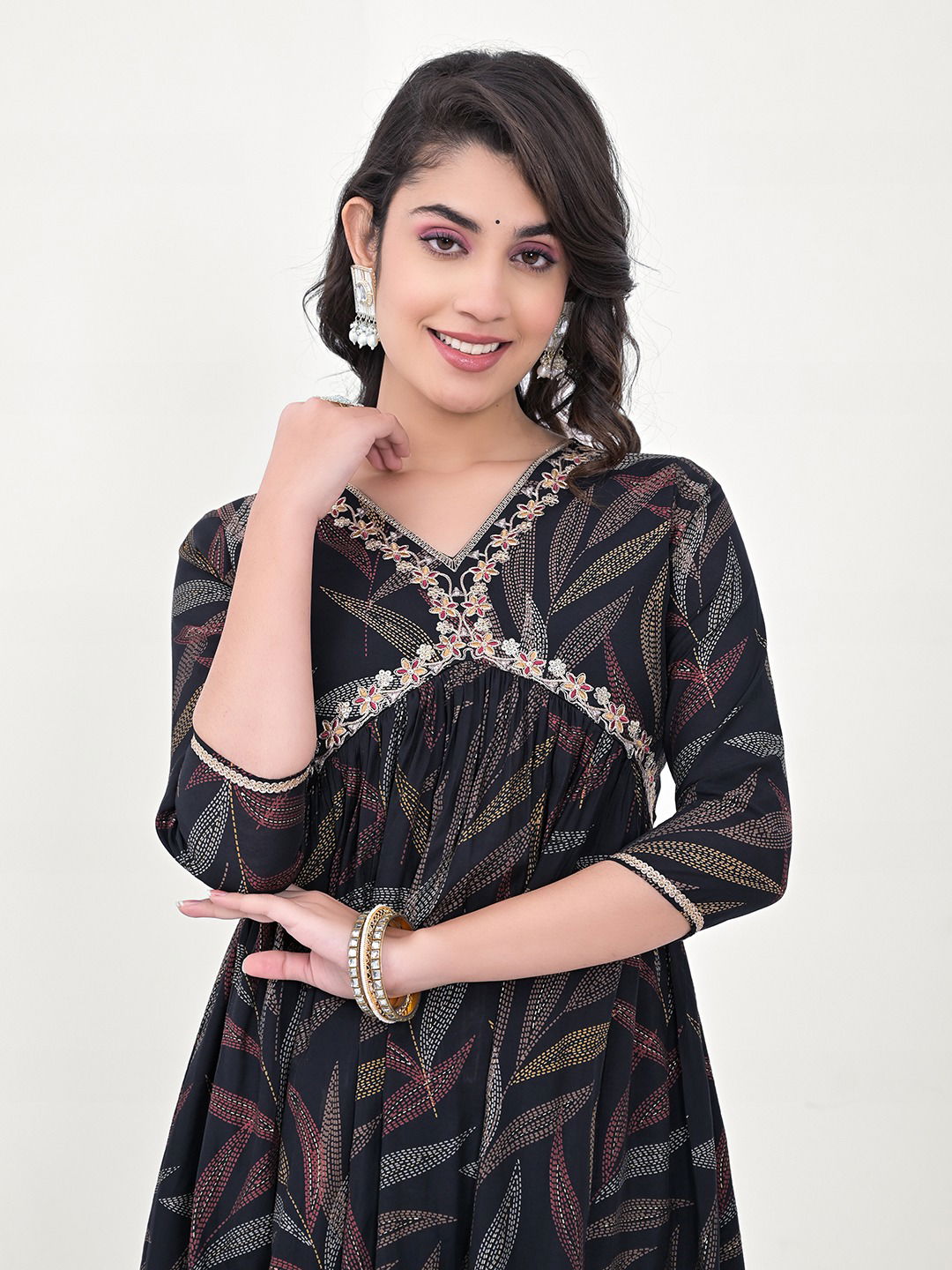 Label Khoj Alia Cut Embroidery Kurtis Wholesale Clothing Suppliers In India